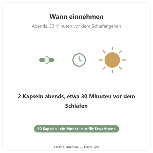 Pure Sommeil Nutripure 60 Kapseln Anwendung Paris Herba Barona