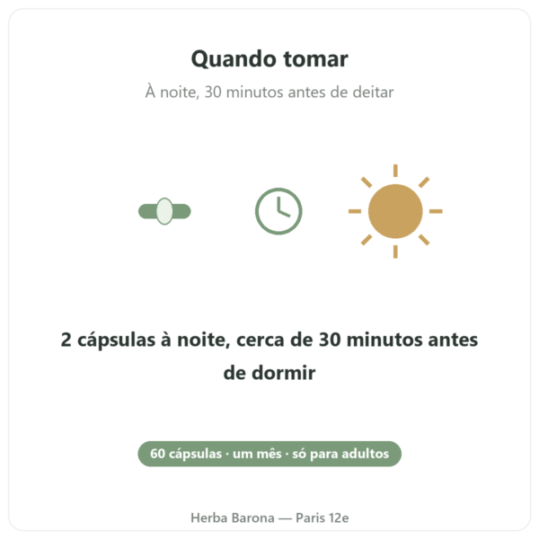 Pure Sommeil Nutripure 60 cápsulas modo de usar Paris Herba Barona