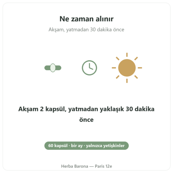 Pure Sommeil Nutripure – 60 kapsül kullanım Paris Herba Barona