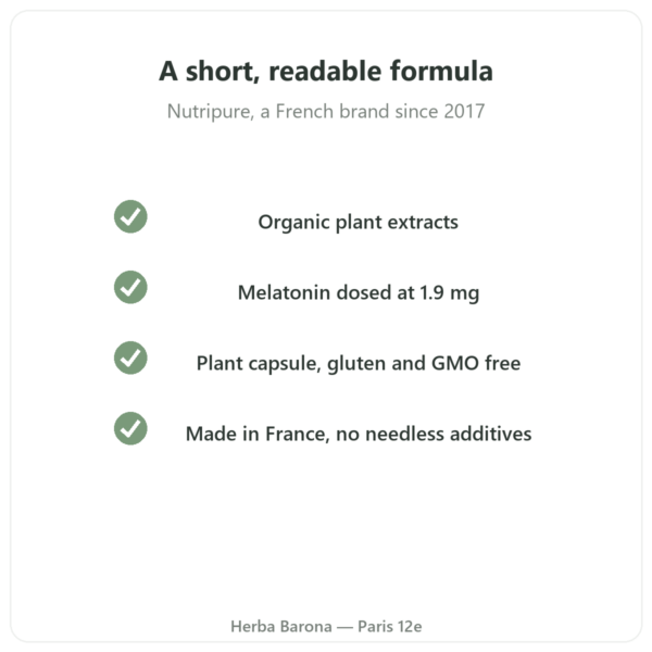 Pure Sommeil Nutripure – 60 capsules quality Paris Herba Barona