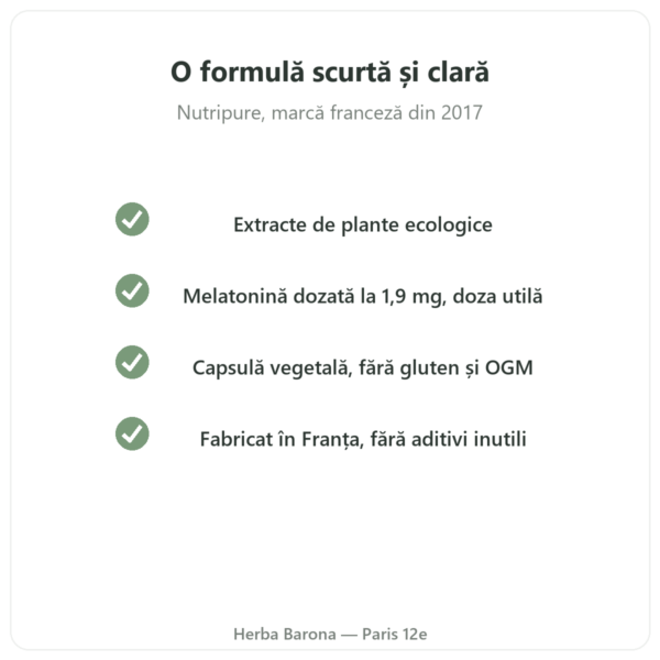 Pure Sommeil Nutripure 60 de capsule calitate Paris Herba Barona