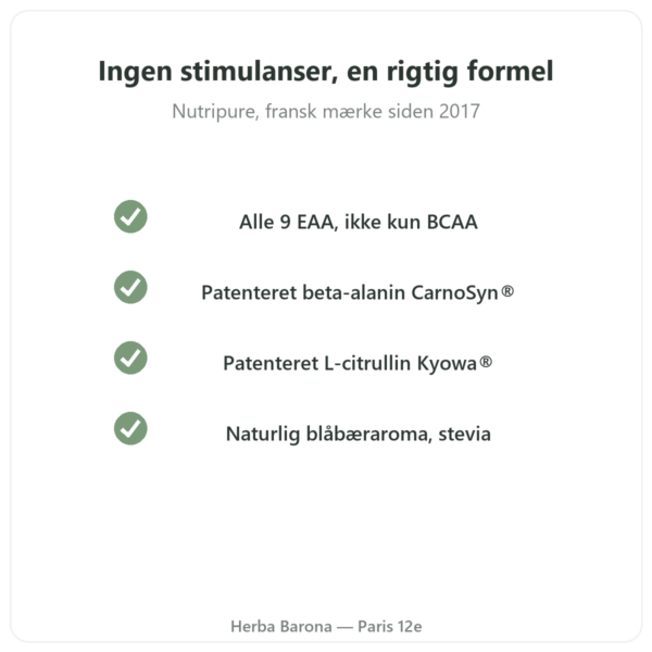 Pure Workout Nutripure – blåbær – 315 g kvalitet Paris Herba Barona