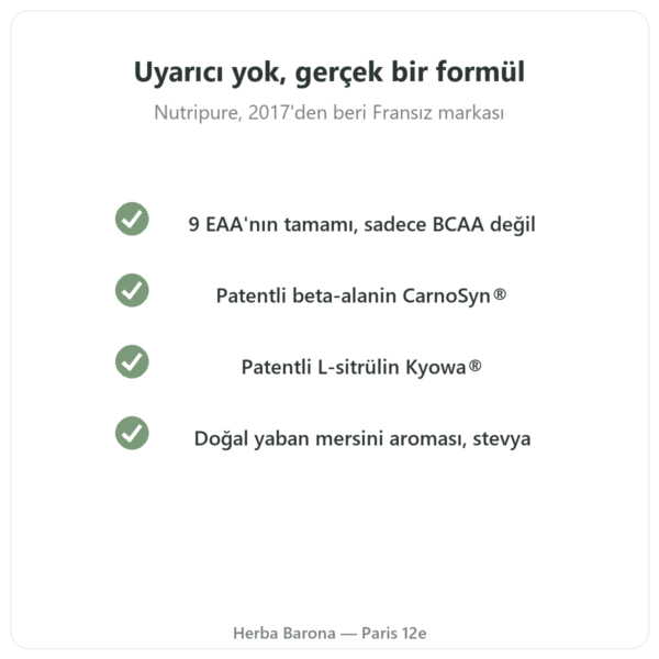Pure Workout Nutripure – yaban mersini – 315 g kalite Paris Herba Barona