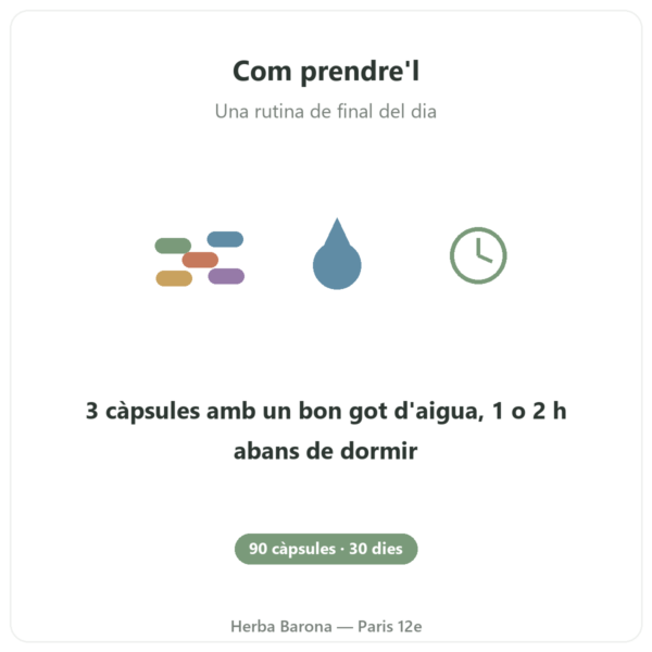 Pure Zen Nutripure 90 càpsules mode d'ús Paris Herba Barona