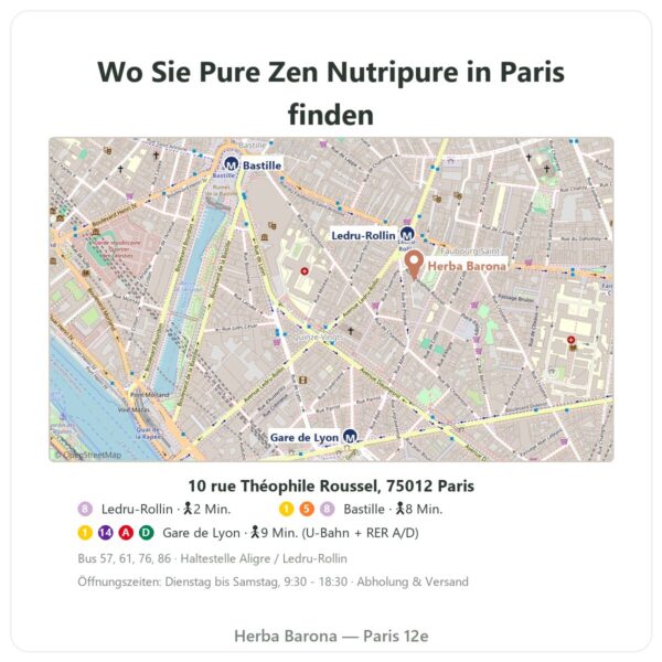 Wo finden Pure Zen Nutripure 90 Kapseln - Herba Barona Paris