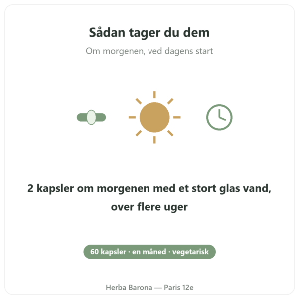 Rhodiola Rosea og Safran Nutripure 60 kapsler anvendelse Paris Herba Barona