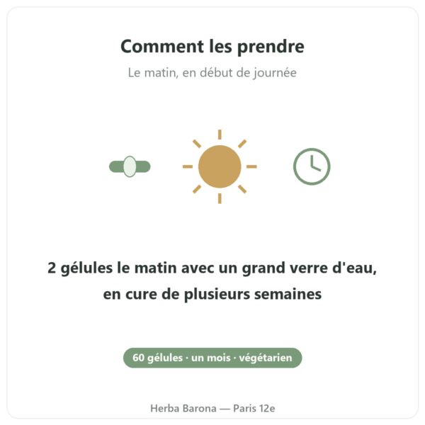 Rhodiola et Safran 60 gélules Nutripure mode d'emploi Paris Herba Barona