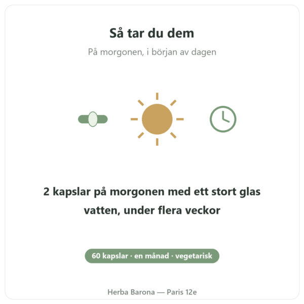 Rhodiola Rosea och Saffran Nutripure 60 kapslar användning Paris Herba Barona
