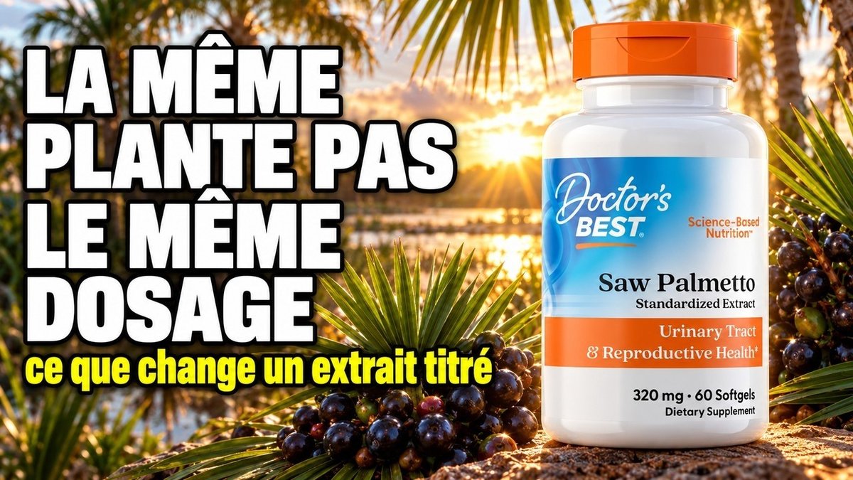 Vidéo Saw Palmetto Prosterol 320 mg Doctor's Best Paris Herba Barona