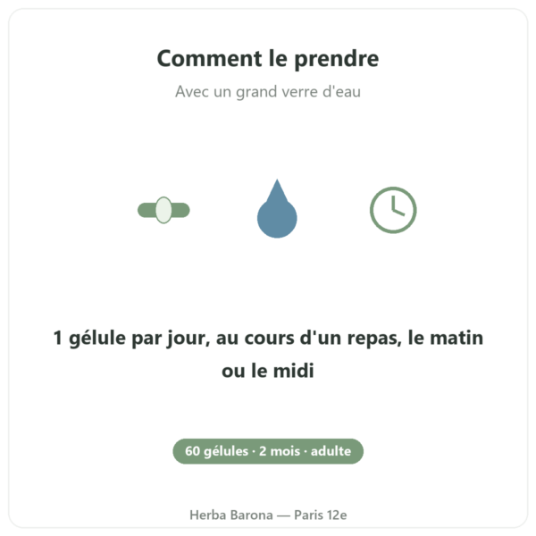 Shilajit pur Dynveo 500 mg 60 gélules mode d'emploi conseil de prise Paris Herba Barona