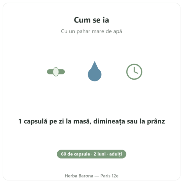 Shilajit pur – Dynveo – 60 % acizi fulvici – 60 capsule mod de utilizare Paris Herba Barona