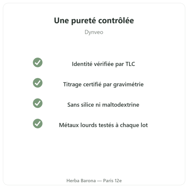 Shilajit pur Dynveo 500 mg 60 gélules qualité Paris Herba Barona