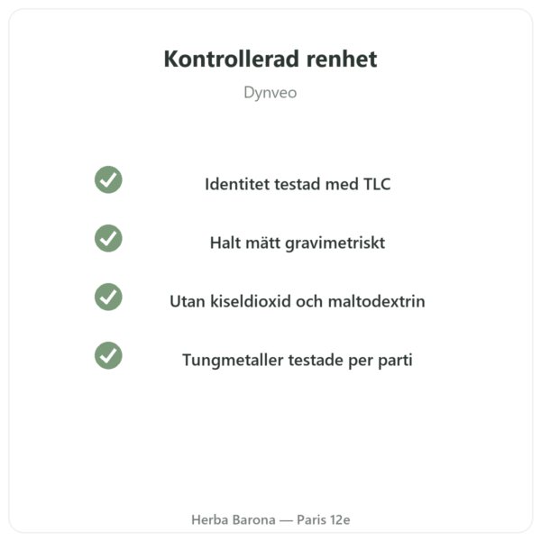 Shilajit pur – Dynveo – 60 % fulvosyror – 60 kapslar kvalitet Paris Herba Barona