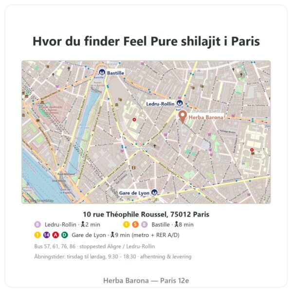 Hvor man finder Feel Pure shilajit - Herba Barona Paris
