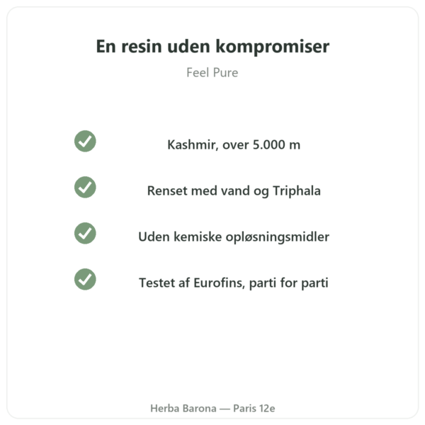 Feel Pure shilajit kvalitet Paris Herba Barona