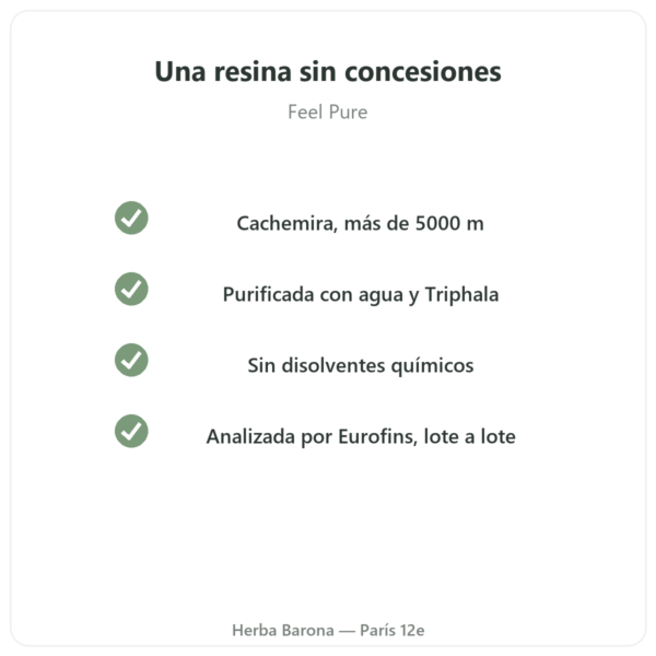 Shilajit Feel Pure calidad Paris Herba Barona