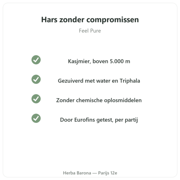 Feel Pure shilajit kwaliteit Paris Herba Barona