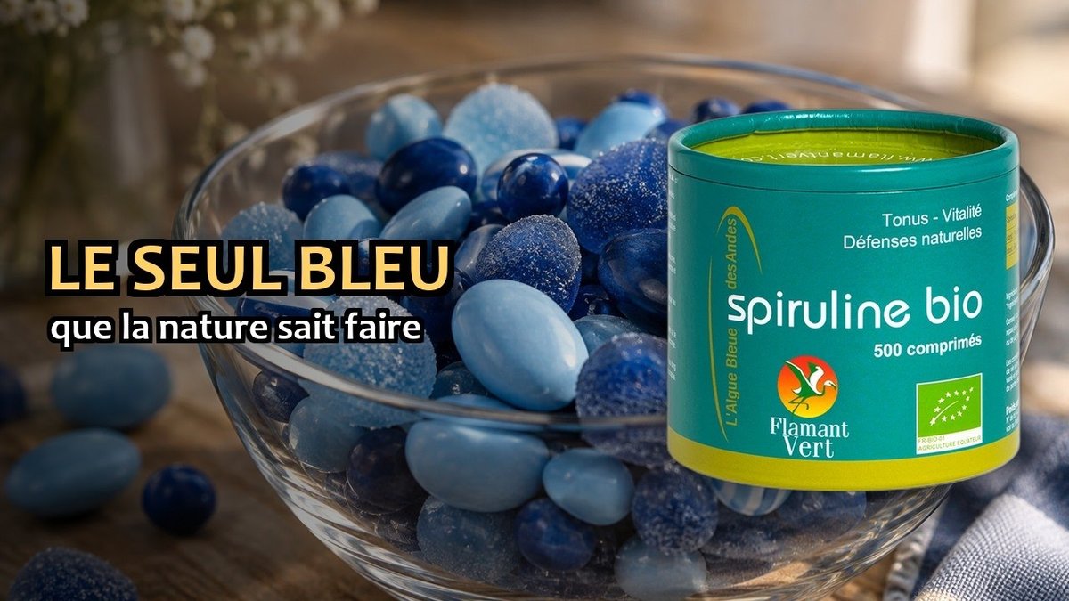 Vidéo Spiruline bleue des Andes Flamant Vert Spiruline Algue bleue des andes 500 comprimés Paris Herba Barona