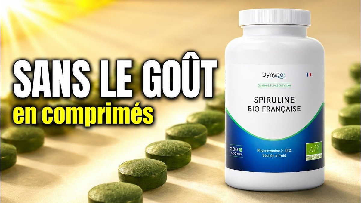 Vidéo Spiruline en comprimés Spiruline Française BIO Dynveo 90 COMPRIMES France Paris Herba Barona