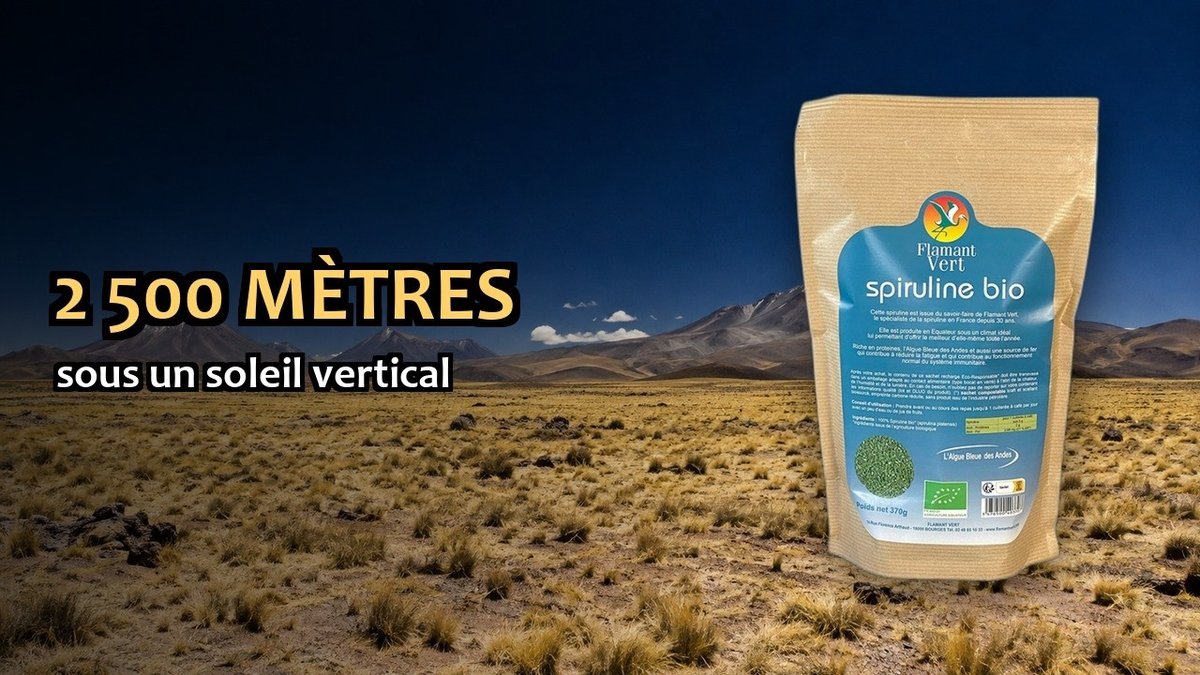 Vidéo Spiruline micro-granules 370 g Flamant Vert Paris Herba Barona