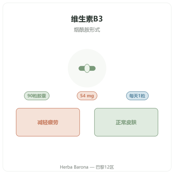 Nutripure 维生素B3(烟酰胺)90粒胶囊 产品介绍 Paris Herba Barona