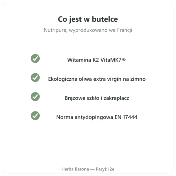 Witamina D3 + K2-MK7 3000 j.m. Nutripure 20 ml jakość Paris Herba Barona
