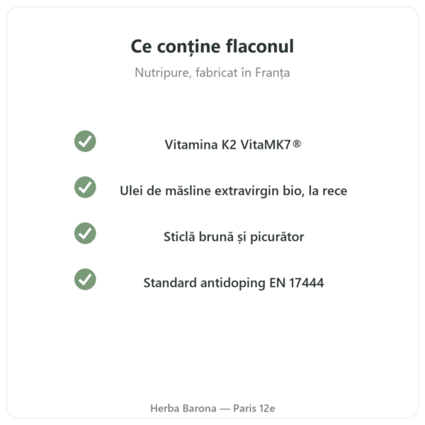 Vitamina D3 + K2-MK7 3000 UI Nutripure 20 ml calitate Paris Herba Barona
