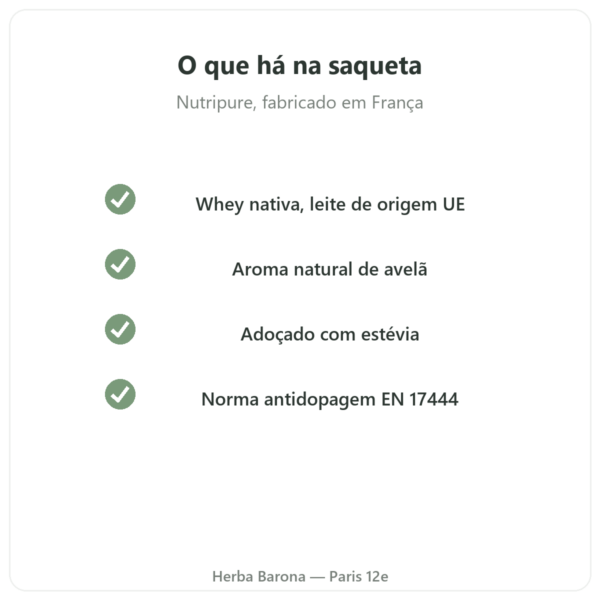 Whey Isolate Avelã Nutripure – 750 g qualidade Paris Herba Barona