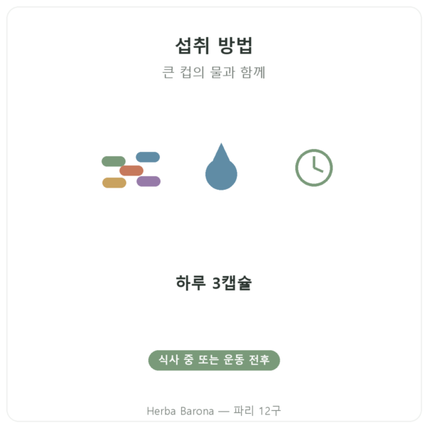 Nutripure Active Curcumine 커큐민 90캡슐 섭취 방법 Paris Herba Barona