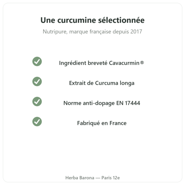 Active Curcumine Nutripure 90 gélules qualité Paris Herba Barona
