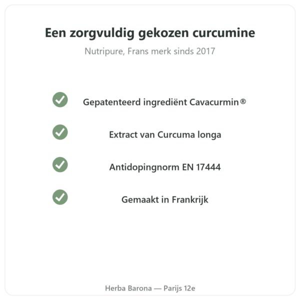 Active Curcumine Nutripure 90 capsules kwaliteit Paris Herba Barona