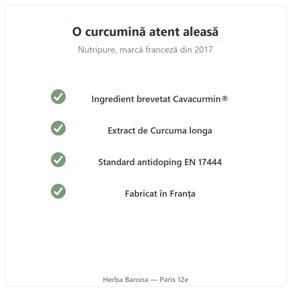 Active Curcumine Nutripure 90 capsule calitate Paris Herba Barona