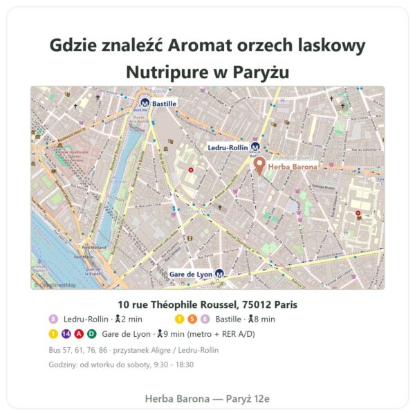 Gdzie kupić Nutripure naturalny aromat orzech laskowy 50 g - Herba Barona Paris