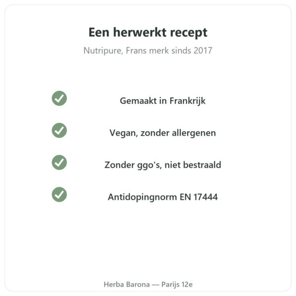 Nutripure natuurlijk hazelnootaroma 50 g kwaliteit Paris Herba Barona