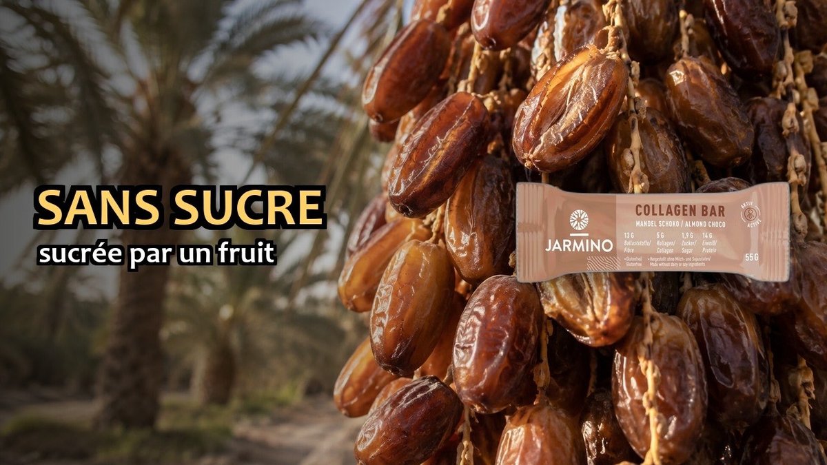 Vidéo Barre de collagène amande Jarmino Barre de collagène saveur amande Paris Herba Barona