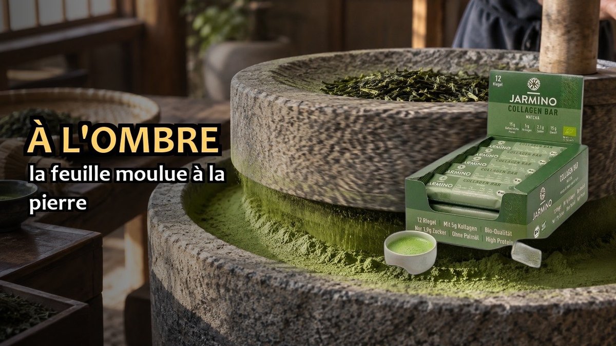Vidéo Barre de collagène matcha Jarmino Paris Herba Barona
