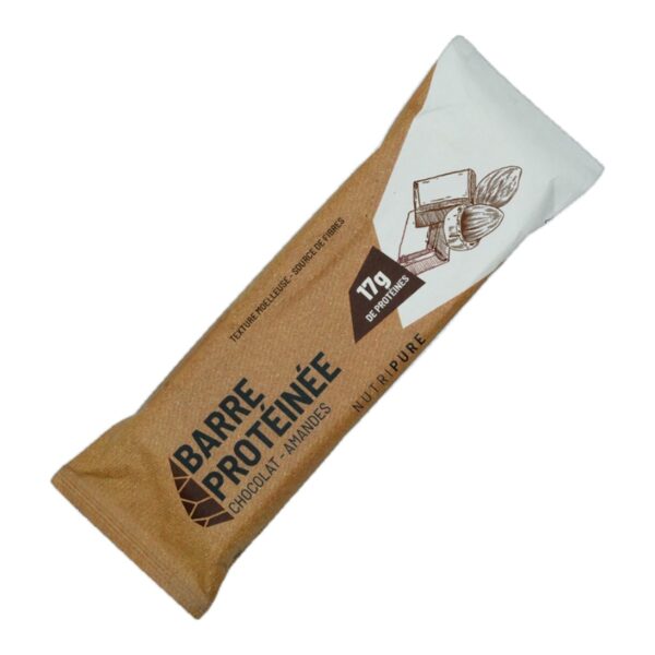 Barre protéinée chocolat amandes Nutripure 46 g Paris Herba Barona