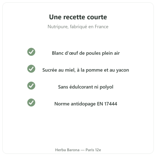 Barre protéinée chocolat amandes Nutripure 46 g qualité Paris Herba Barona