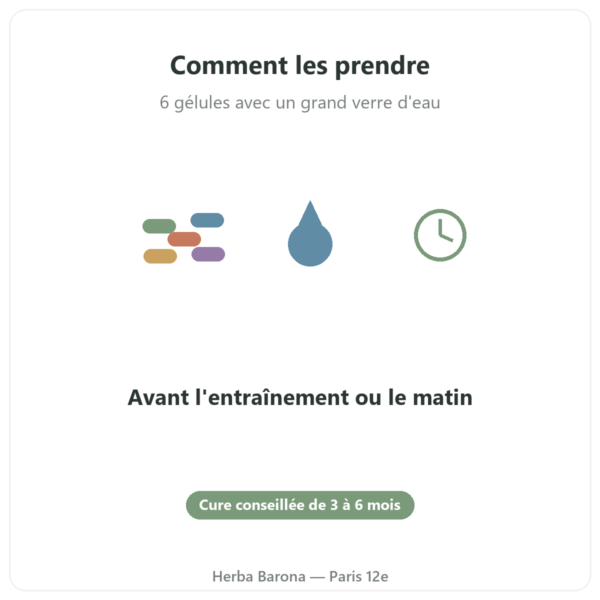 BCAA 2.1.1 Nutripure 180 gélules mode d'emploi Paris Herba Barona
