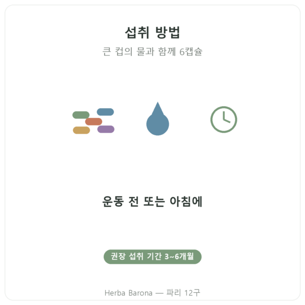BCAA 2.1.1 Nutripure 180 캡슐 섭취 방법 Paris Herba Barona