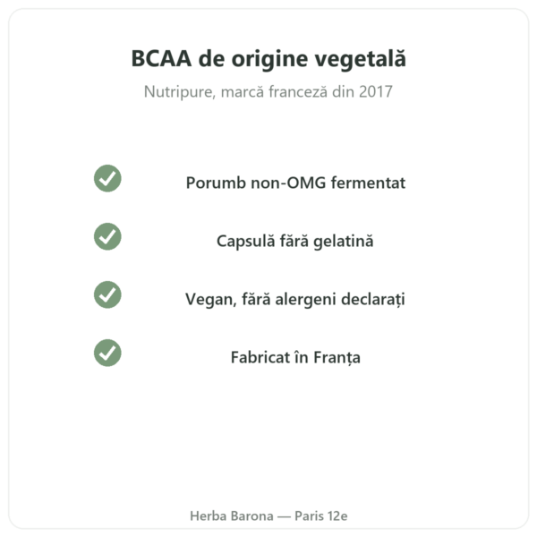 BCAA 2.1.1 Nutripure 180 de capsule calitate Paris Herba Barona