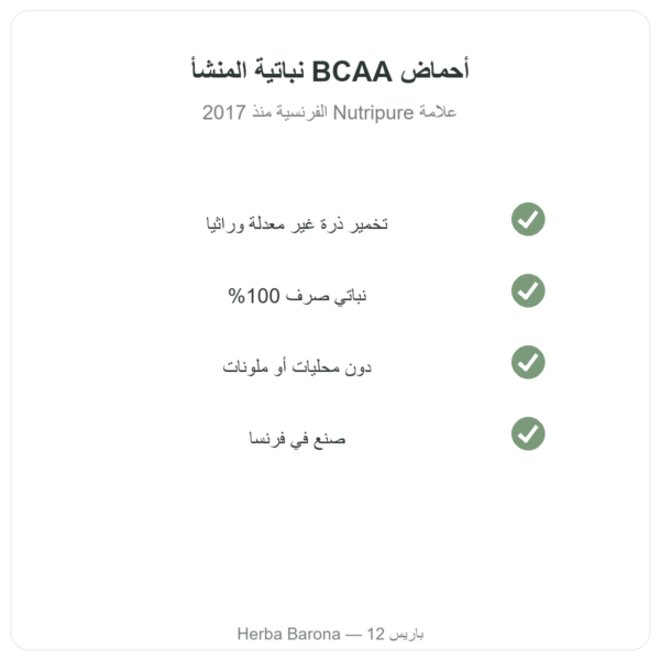 BCAA 2.1.1 Nutripure مسحوق 220 غ الجودة Paris Herba Barona