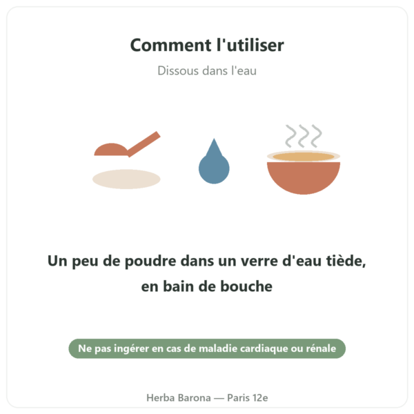 Bicarbonate de soude alimentaire Nature et Partage 500 g mode d'emploi Paris Herba Barona