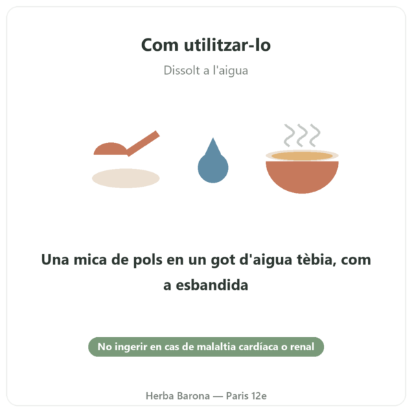 Bicarbonat de sodi alimentari 500 g – Nature et Partage mode d'ús Paris Herba Barona