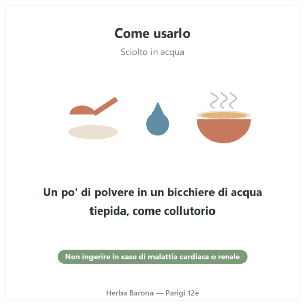 Bicarbonato di sodio alimentare 500 g – Nature et Partage modo d'uso Paris Herba Barona