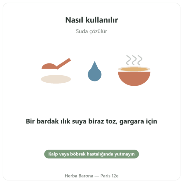 Gıda Kalitesinde Yemek Sodası 500 g – Nature et Partage kullanım Paris Herba Barona