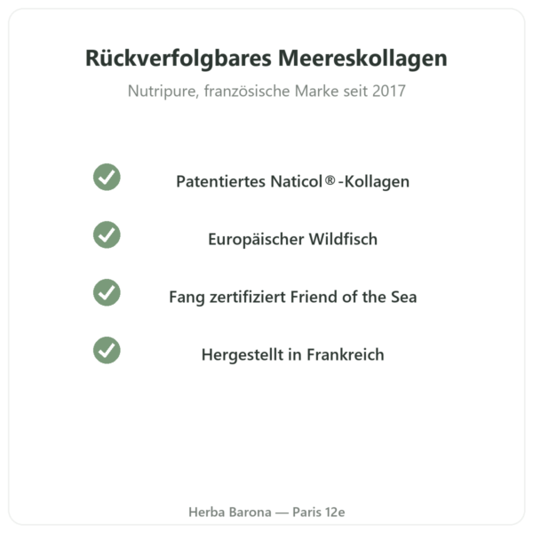 Nutripure Himbeer-Meereskollagen 310 g Qualität Paris Herba Barona