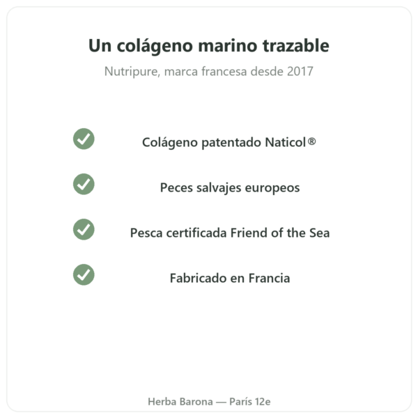 Colágeno marino sabor frambuesa Nutripure 310 g calidad Paris Herba Barona