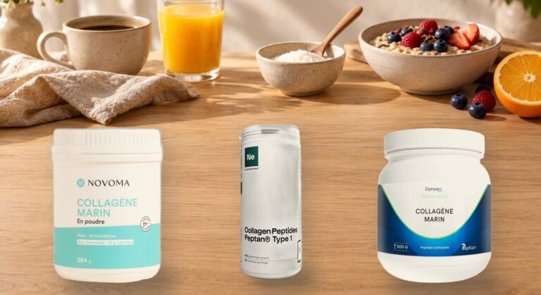 Collagène marin non aromatisé Novoma, Collagène Peptide Type 1 Bœuf Nutrimuscle et collagène marin hydrolysé Dynveo, Herba Barona Paris 12e
