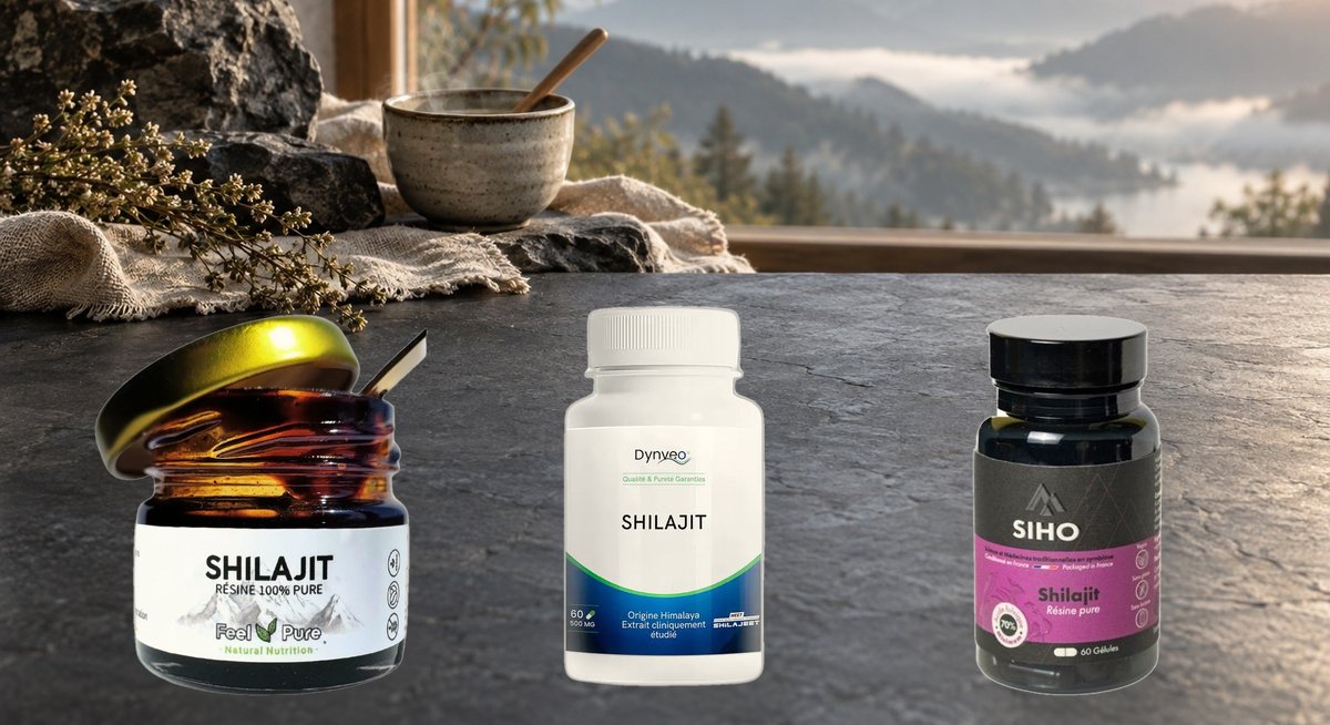 Σιλατζίτ καθαρή ρητίνη Feel Pure, καθαρό σιλατζίτ Dynveo και σιλατζίτ σε κάψουλες SIHO, Herba Barona Παρίσι 12ο